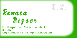 renata mizser business card